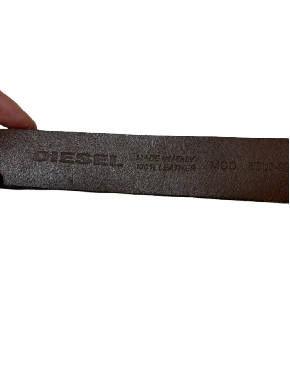 Diesel Made in Italy Brown Leather Belt Size 38 95cm Y2K Moto Punk Grunge